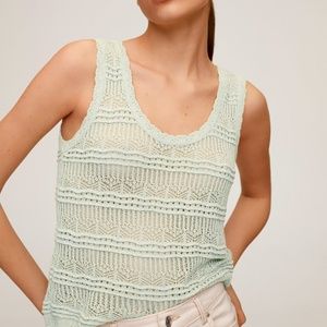 Openwork knit top